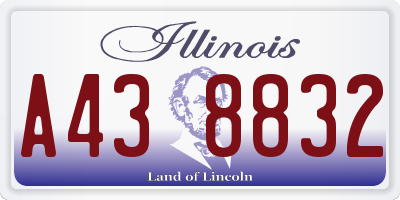 IL license plate A438832