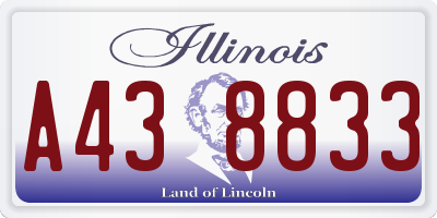 IL license plate A438833