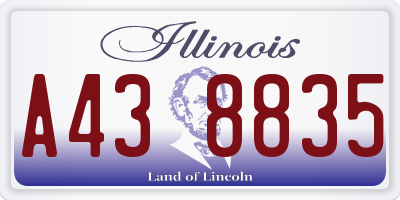IL license plate A438835