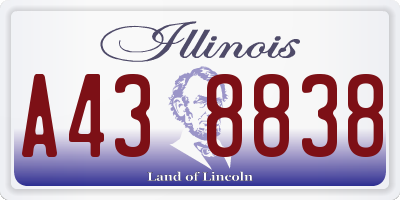 IL license plate A438838