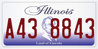 IL license plate A438843