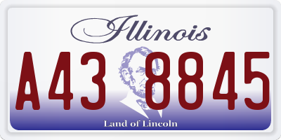 IL license plate A438845