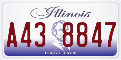 IL license plate A438847
