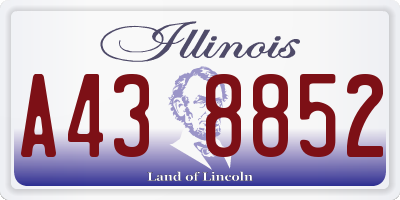 IL license plate A438852