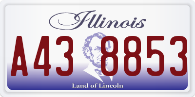 IL license plate A438853