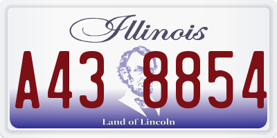 IL license plate A438854