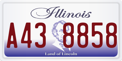 IL license plate A438858