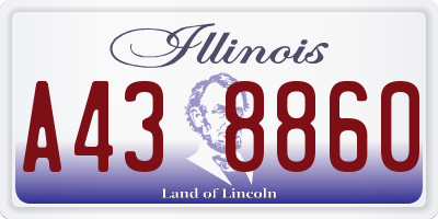 IL license plate A438860