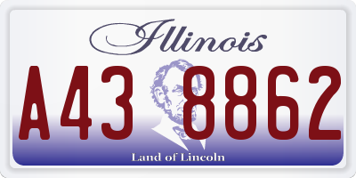 IL license plate A438862