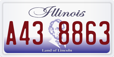IL license plate A438863