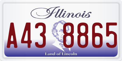 IL license plate A438865