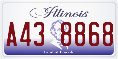 IL license plate A438868