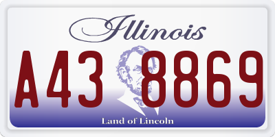 IL license plate A438869