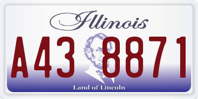 IL license plate A438871