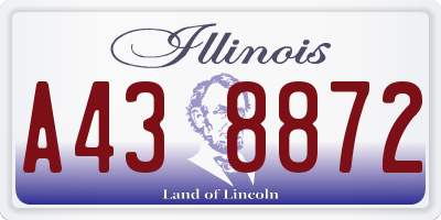 IL license plate A438872