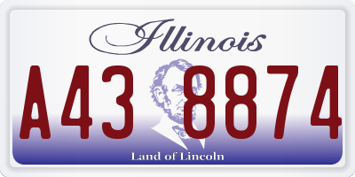 IL license plate A438874
