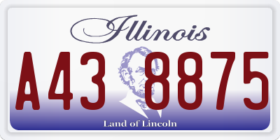 IL license plate A438875