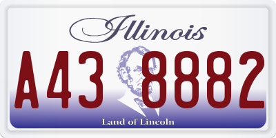 IL license plate A438882
