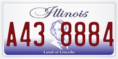IL license plate A438884