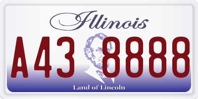 IL license plate A438888