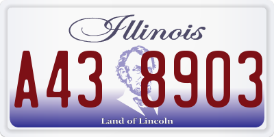 IL license plate A438903