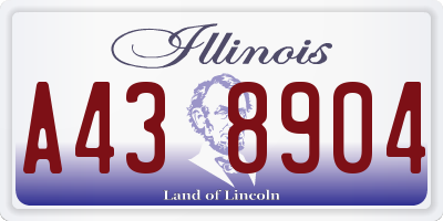 IL license plate A438904