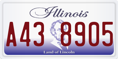 IL license plate A438905