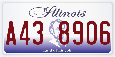 IL license plate A438906