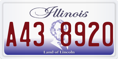 IL license plate A438920