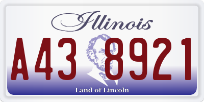 IL license plate A438921