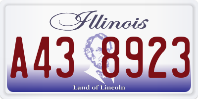 IL license plate A438923