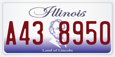 IL license plate A438950