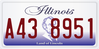 IL license plate A438951