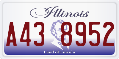 IL license plate A438952