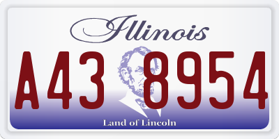 IL license plate A438954