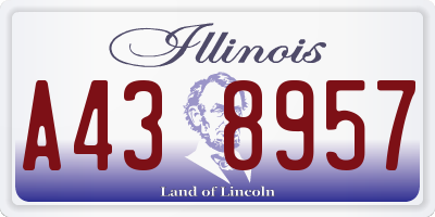 IL license plate A438957