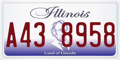 IL license plate A438958