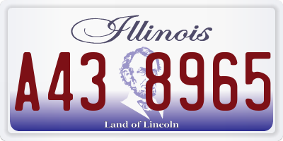IL license plate A438965