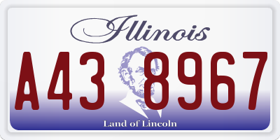 IL license plate A438967