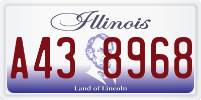 IL license plate A438968