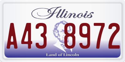 IL license plate A438972