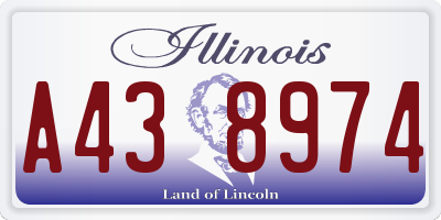 IL license plate A438974