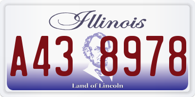 IL license plate A438978