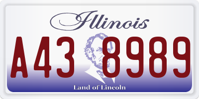 IL license plate A438989