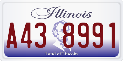 IL license plate A438991