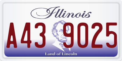 IL license plate A439025
