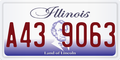 IL license plate A439063