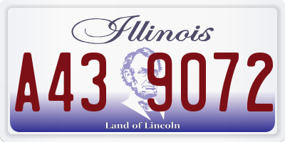 IL license plate A439072