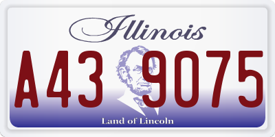 IL license plate A439075