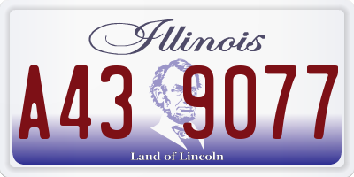 IL license plate A439077